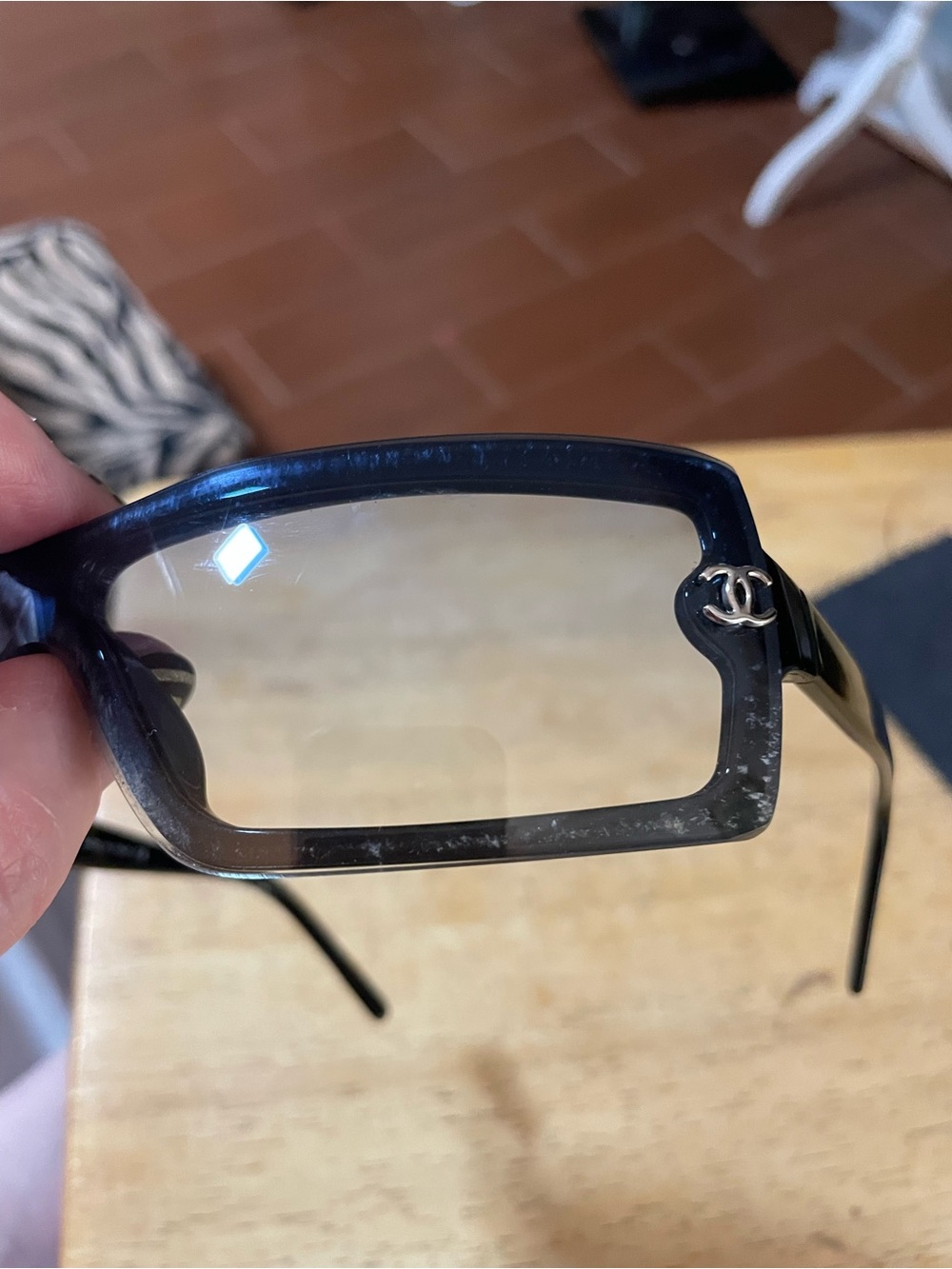 CHANEL 5067 shield sunglasses black frame 
gray gradient lens case cloth 3 set - Picture 10 of 16